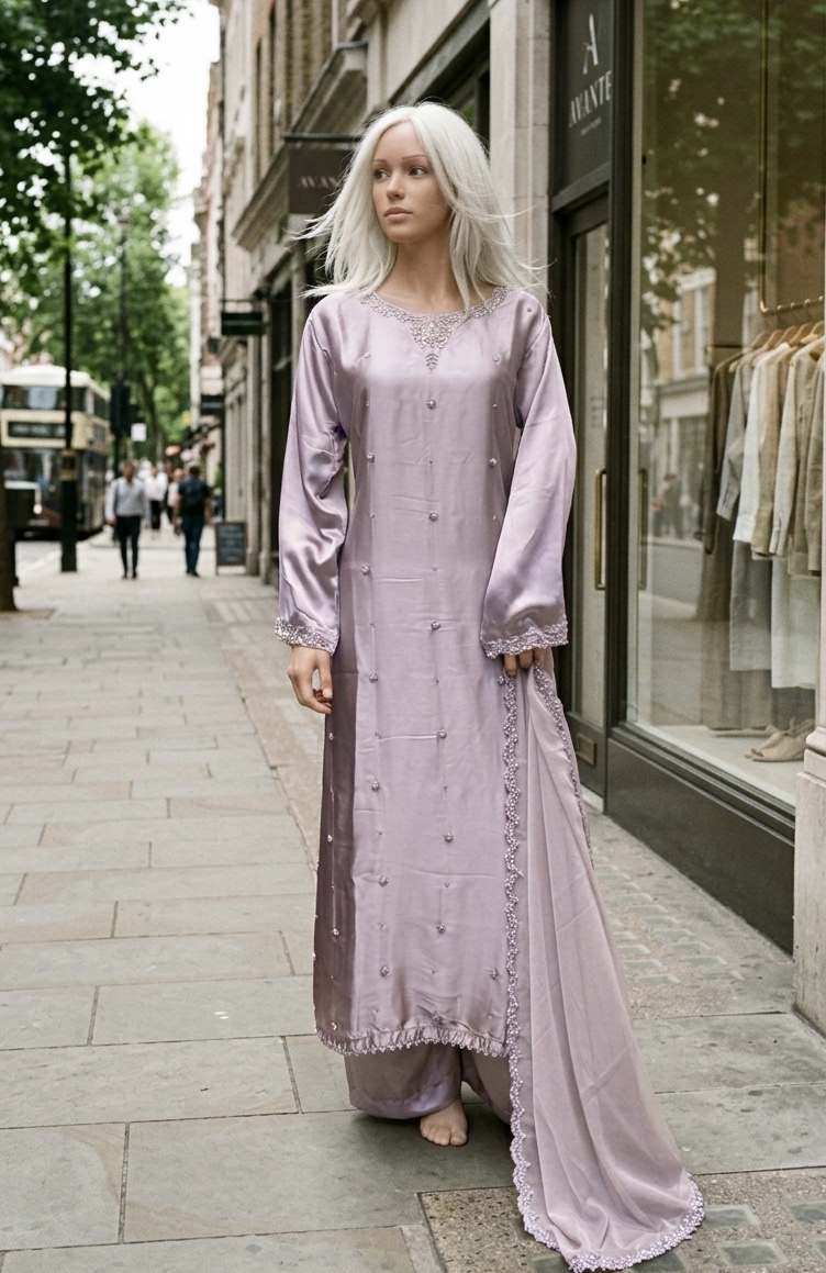Sadabahar Silk Kaftan - Image 2